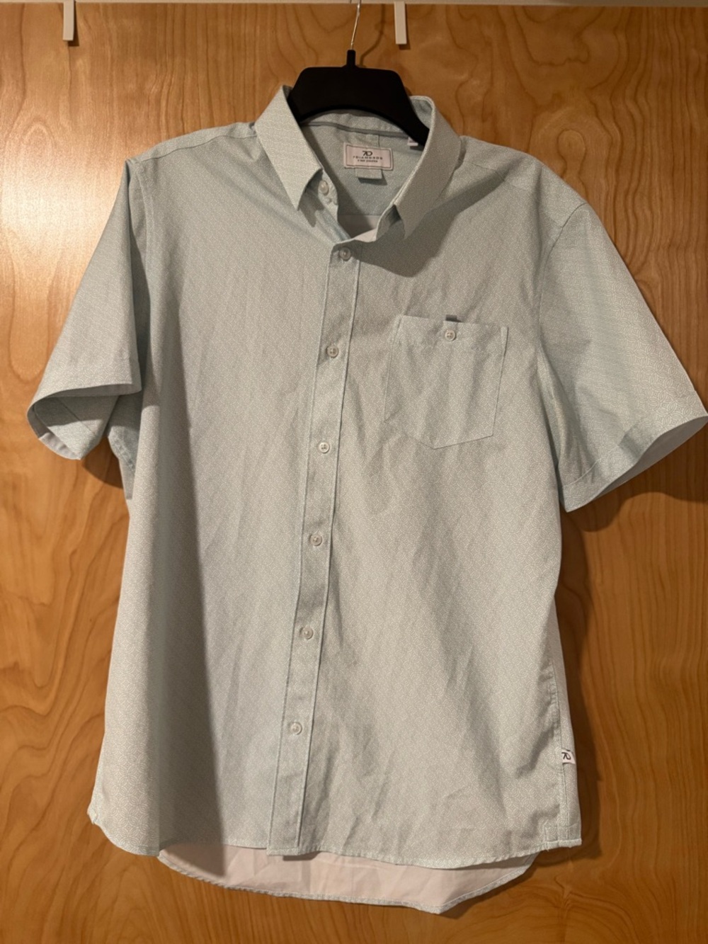 7 Diamonds Men's Short-Sleeve Button-Down Shirt - Mint Green